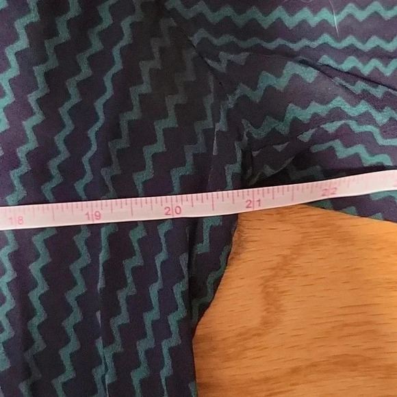 Anthro Maeve Della Sheer Chevron Blouse - Picture 7 of 7